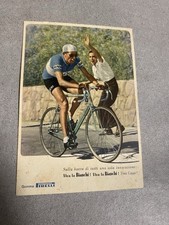 Cartolina Ciclismo Fausto Coppi Pirelli Bianchi
