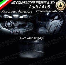 KIT LED INTERNI AUDI A4 AVANT B8 PLAFONIERA ANTERIORE + POSTERIORE + BAG. 6000K