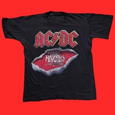 AC DC The Razors Edge 1991 World Tour 90s Vintage T Shirt Single Stitch Size M