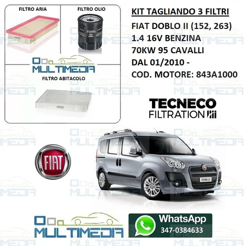 Kit tagliando filtri tecneco - kit, 3