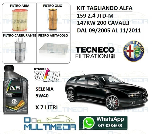 Kit tagliando filtri - filtri, 7lt