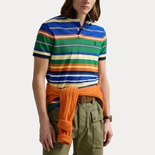 Ralph Lauren Uomo TG XL Polo in piquè a righe Custom Slim Fit Multicolore