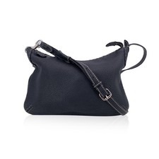 Autentica borsa a tracolla Messenger unisex in pelle nera Fendi Selleria