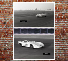 Auto da corsa Porsche 908 Steve McQueen 1970 negativo originale foto 35 mm! 6 foto