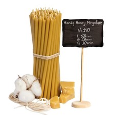 100 pezzi Candele consacrate ortodosse 16 cm Ø5 mm cera d'api chiesa liturgia