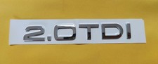 STEMMA SCRITTA FREGIO BAULE POSTERIORE PER AUDI 2.0 TDI CROMATO A3 A4 A5 Q3 Q5