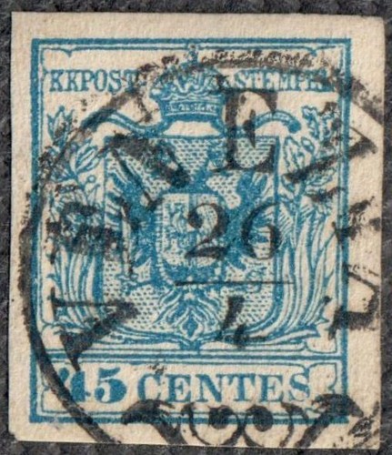 Lombardo veneto 45 - c., azzurro