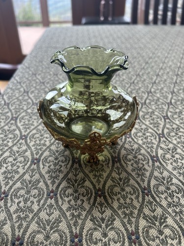 Vaso bud vintage inserto vetro - vintage,