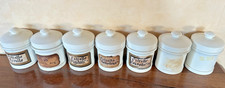 Antico Set Vasi Farmacia S.C. Richard Ceramica 800 Belladonna Aconito Vintage