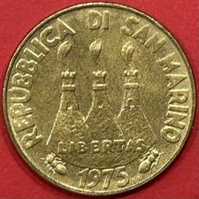 Moneta 20 Lire San Marino 1975