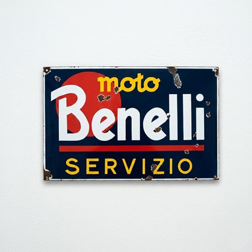 Insegna smaltata moto benelli - insegna,