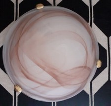 Plafoniera in vetro satinato a soffitto vintage - diametro 30 cm 