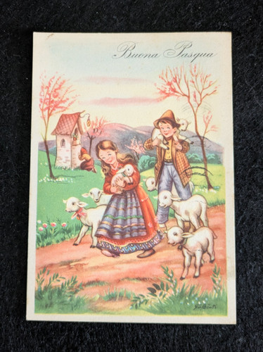 Cartolina epoca buona pasqua - cartolina, d'epoca