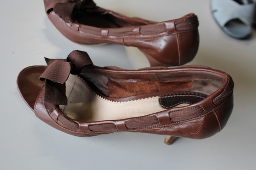 Escarpins chloé cuir t39 - escarpins,