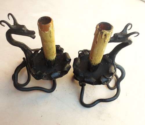 Coppia candelabri testa di - candelabri,