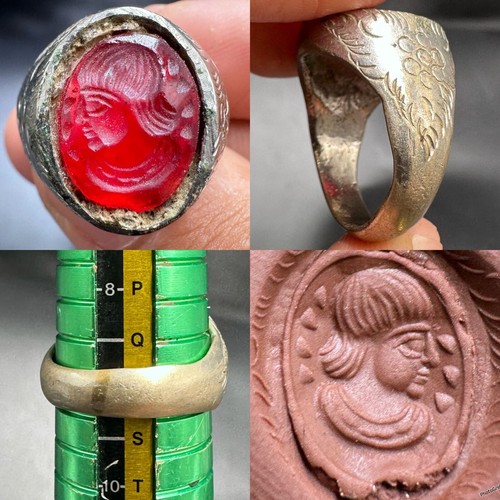 Anello corniola romana - re,