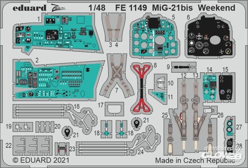 Eduard accessories mig - eduard, mig-21bis