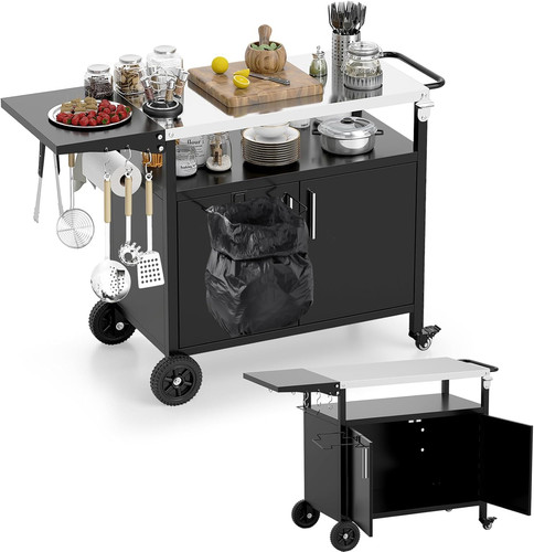 Carrello per barbecue con - carrello,