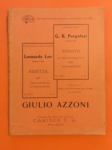 Spartito carisch azzoni - g.,
