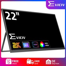 EVICIV 2K Monitor Portatile, 22 Pollici 1440P QHD Screen USB-C/Type-C HDMI HDR DE