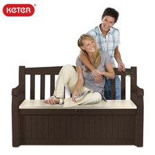 CASSA PANCA PANCHINA CONTENITORE EFFETTO LEGNO KETER EDEN GARDEN BAULE 265 LT