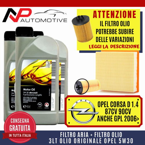 Kit tagliando opel corsa 4 - kit,