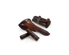 Set sella borsetta manopole MONTEGRAPPA in vero cuoio per bici vintage restauro