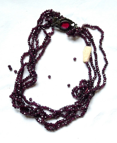 Antica collana mearine granati - antica,