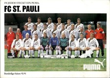 cartolina Squadra FC ST. PAULI 1990 / 91