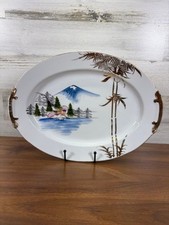Japanese Kutani Mt Fuji Scene