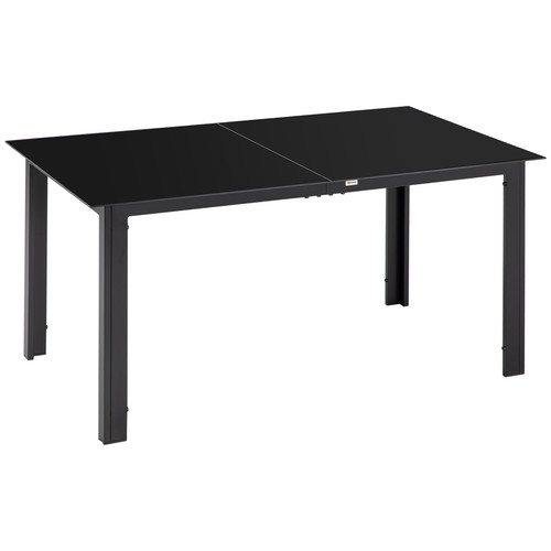 Dining table black aluminium - black,