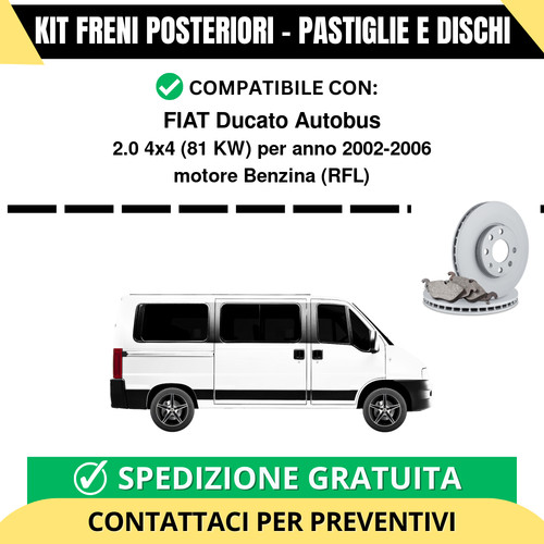 Kit freni posteriori per - per, fiat