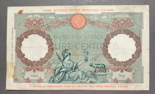 100 lire aquila romana - lire,