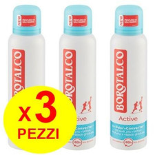 STOCK 3 PEZZI DI DEODORANTE BOROTALCO SPRAY ACTIVE  CON ODOR - CONVERTER 150 ML.
