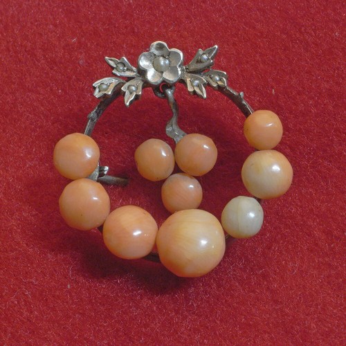 Spilla argento corallo - argento,