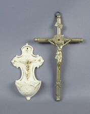 Acquasantiera ceramica croce