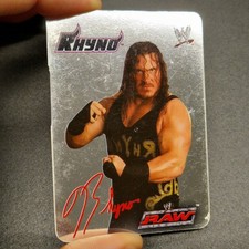 RHYNO #23 ARGENTO Tesla Lamincards WWE SMACKDOWN FLUO 2004