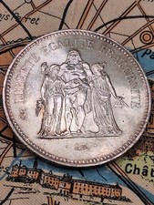 Francia 50 franchi Liberté Egalite Fraternite 1976 moneta d'argento