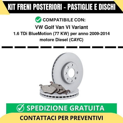 Kit freni posteriori per - kit, vw