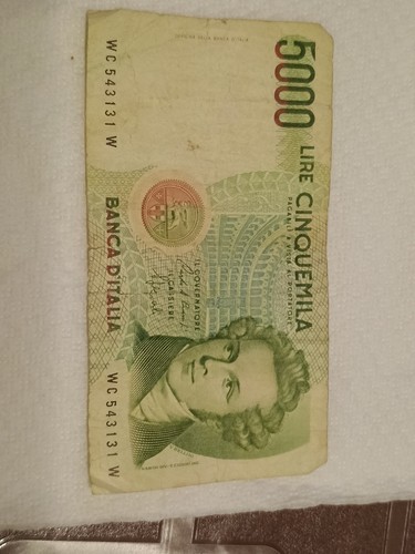 Banconota italia 5000 lire - banconota,
