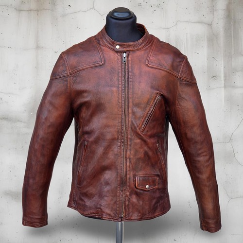 Giacca giubbotto pelle biker - giacca,
