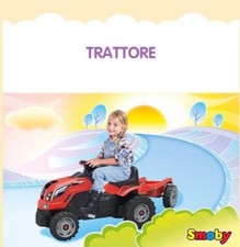Trattore Smoby con rimorchio