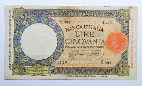 Regno italia banconota 50 - regno,