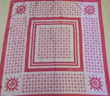 FOULARD 100% PURA SETA SILK SOIE VINTAGE DONNA MSC CROCIERE (764) 90cm x 92cm