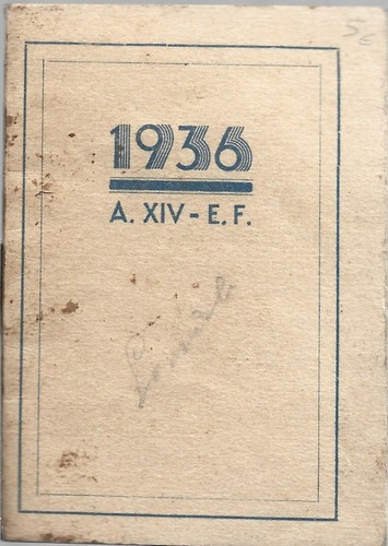 Calendarietto taschino 1936 - da,