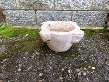 Antico Pestello In Pietra - Ornamento Da Giardino - Fioriera Vaso