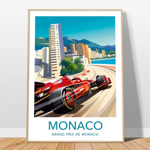 Poster monaco ferrari - poster,