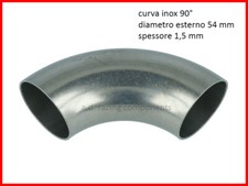 curva acciaio inox 304 54 mm