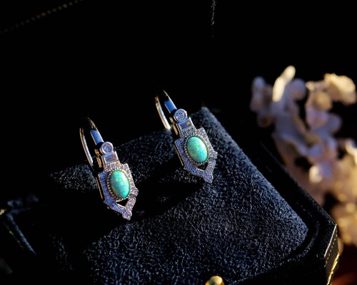 Orecchini dormeuse argento art - orecchini,