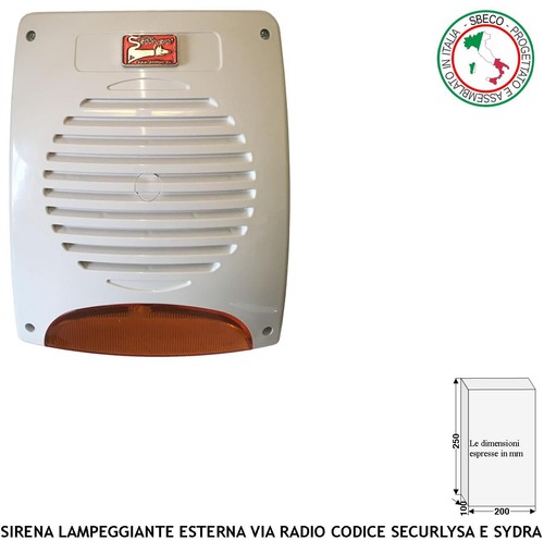 Sirena lampeggiante esterna - lampeggiante,